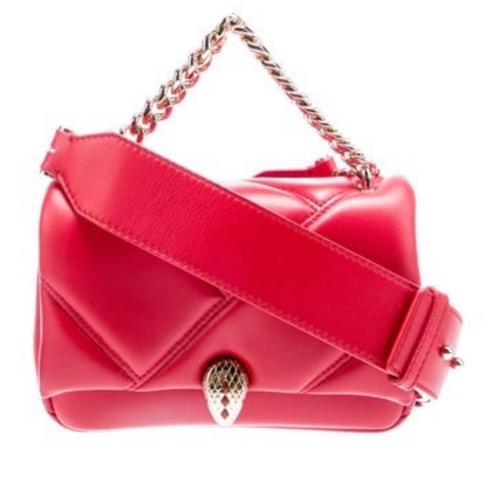 Bvlgari chain-link leather shoulder bag